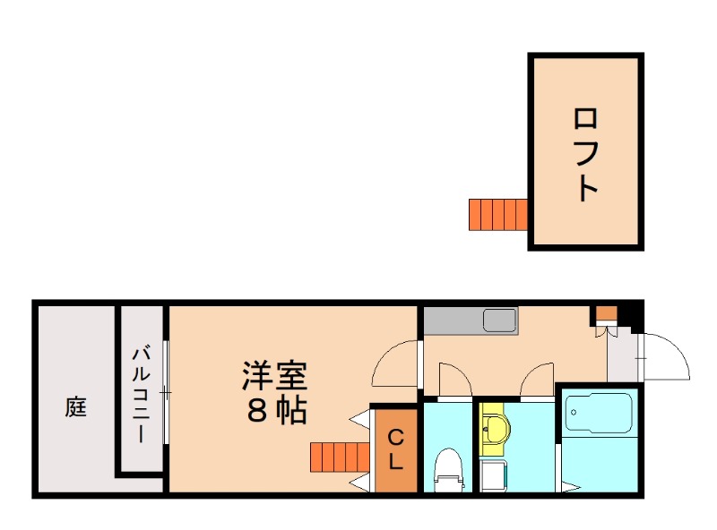 福岡市西区泉のアパートの間取り