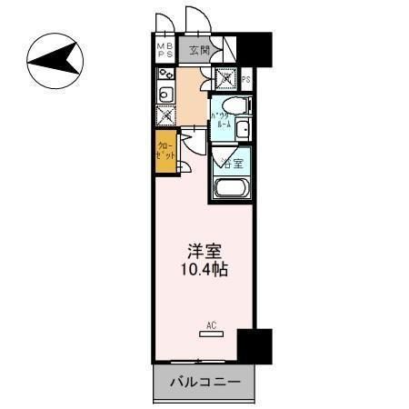 堺市堺区北花田口町のマンションの間取り