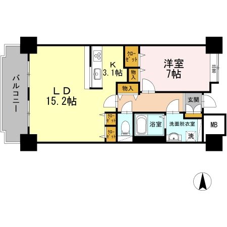 品川区東品川のマンションの間取り