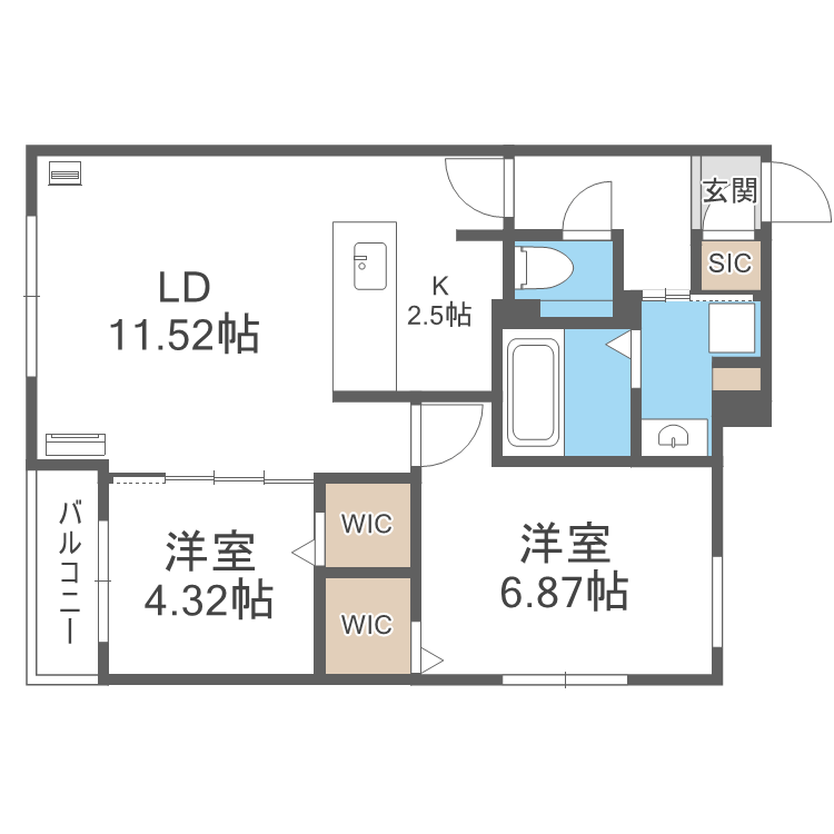 フォレスタ琴似の間取り