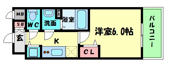 プレサンス北堀江の間取り