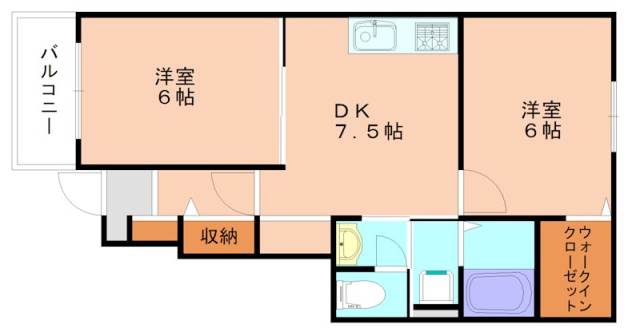 サード　コンフォートBの間取り