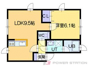 江別市元町のアパートの間取り