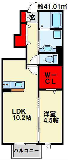 セジュールＫ　D棟の間取り