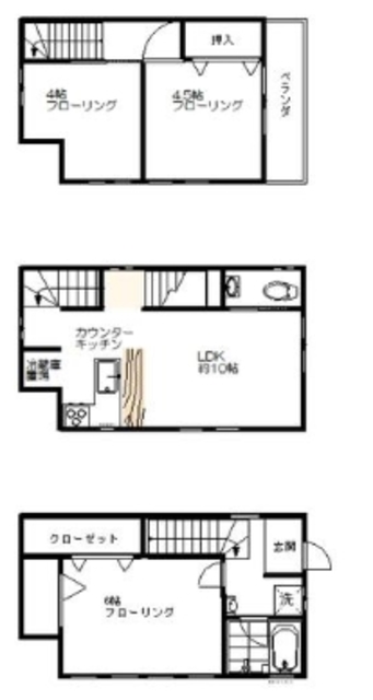 東京都板橋区大和町戸建の間取り