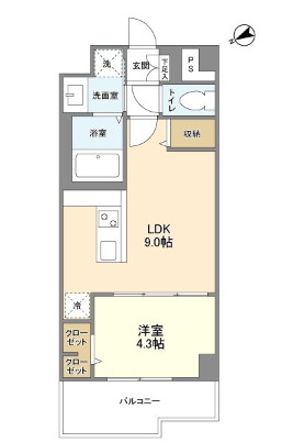 インプルーブ西新の間取り