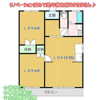 パルハウス内村の間取り