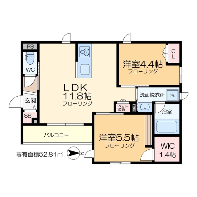 （仮称）東堀切1丁目メゾンの間取り