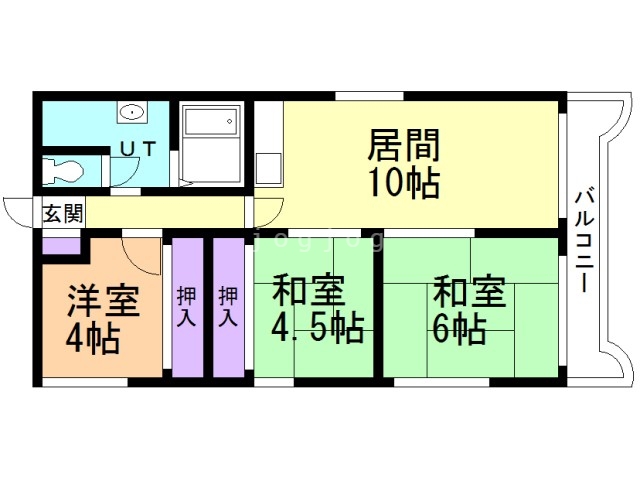 サンハイツ青森の間取り