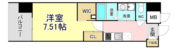 北九州市小倉北区鋳物師町のマンションの間取り