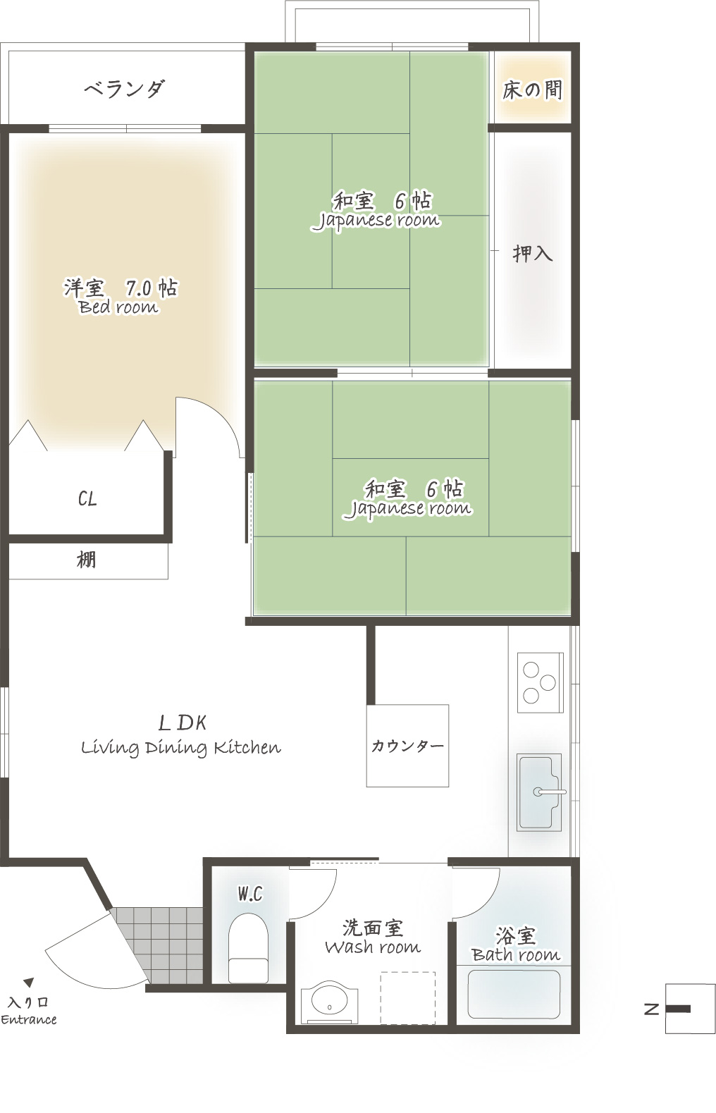 プチメゾンアルバ東山の間取り