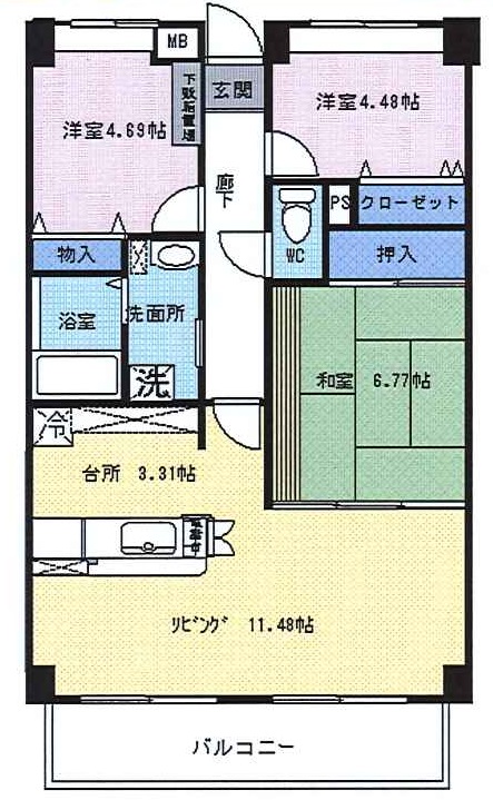 アーバンヒルズ千里の間取り