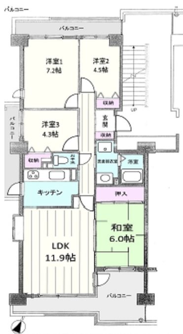 パークフィールドみさと　2-１号棟の間取り