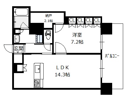 北浜ミッドタワーの間取り