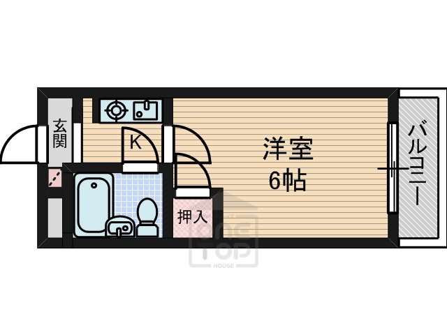 茨木市西河原のマンションの間取り