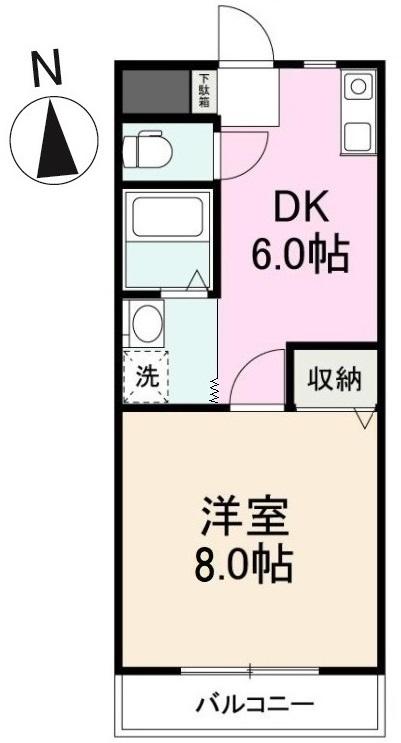 高松市三名町のマンションの間取り