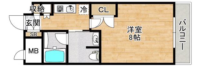 吹田市出口町のマンションの間取り