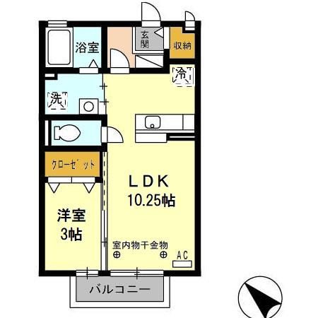 セジュール森乃腰の間取り