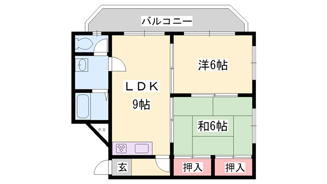 高砂市神爪のマンションの間取り