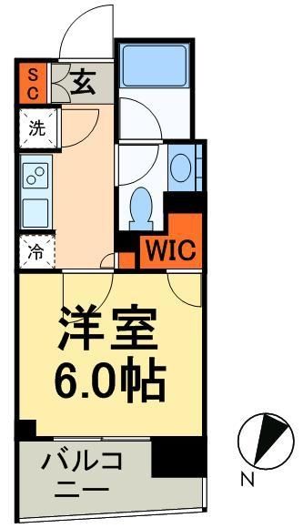 中央区日本橋堀留町のマンションの間取り