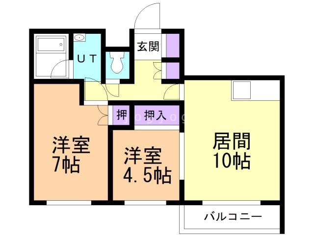 【メゾンドボワール南郷の間取り】