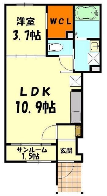 新座市野火止のアパートの間取り