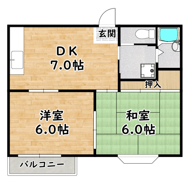 サンロイヤルハイツ角倉の間取り