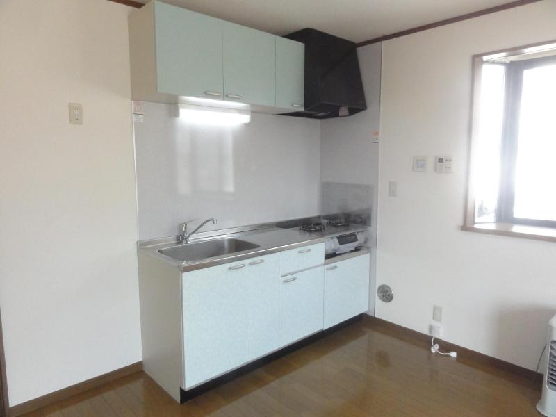 キッチン　さわやかなミントグリーンのキッチン