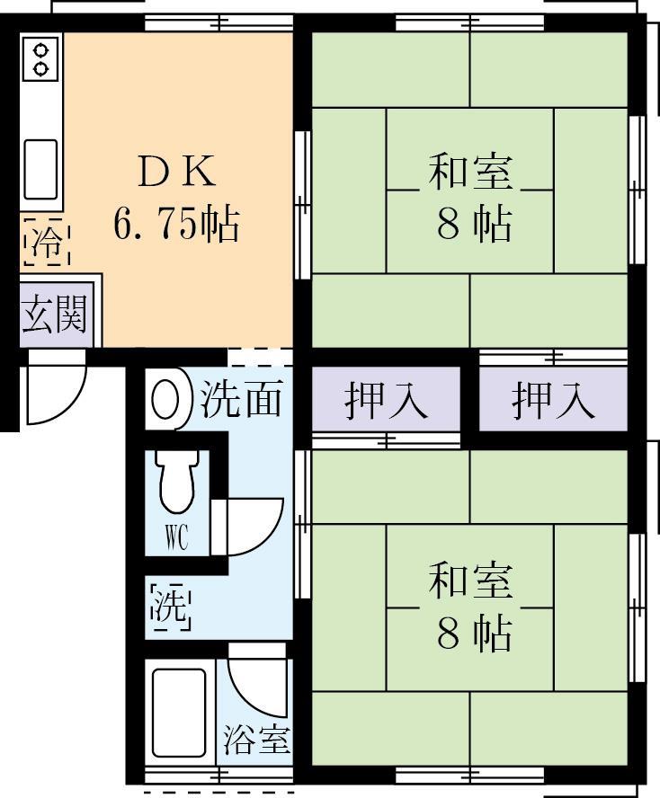 駅南コーポミツルA_間取り_0