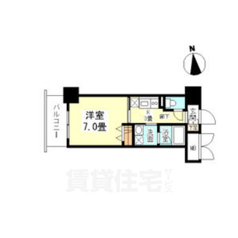 京阪本線 京橋駅 徒歩8分 10階建 築17年の間取り写真