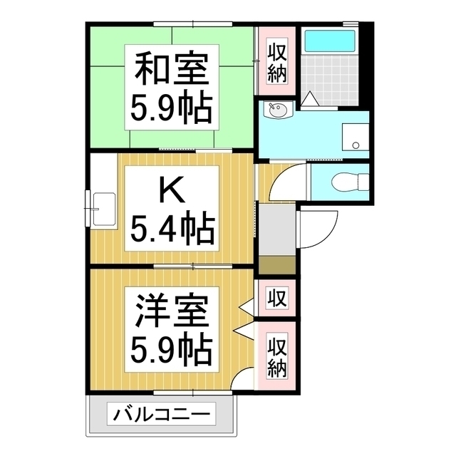 グリーンセトル Bの間取り写真