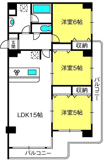 ディアコート参番館の間取り写真