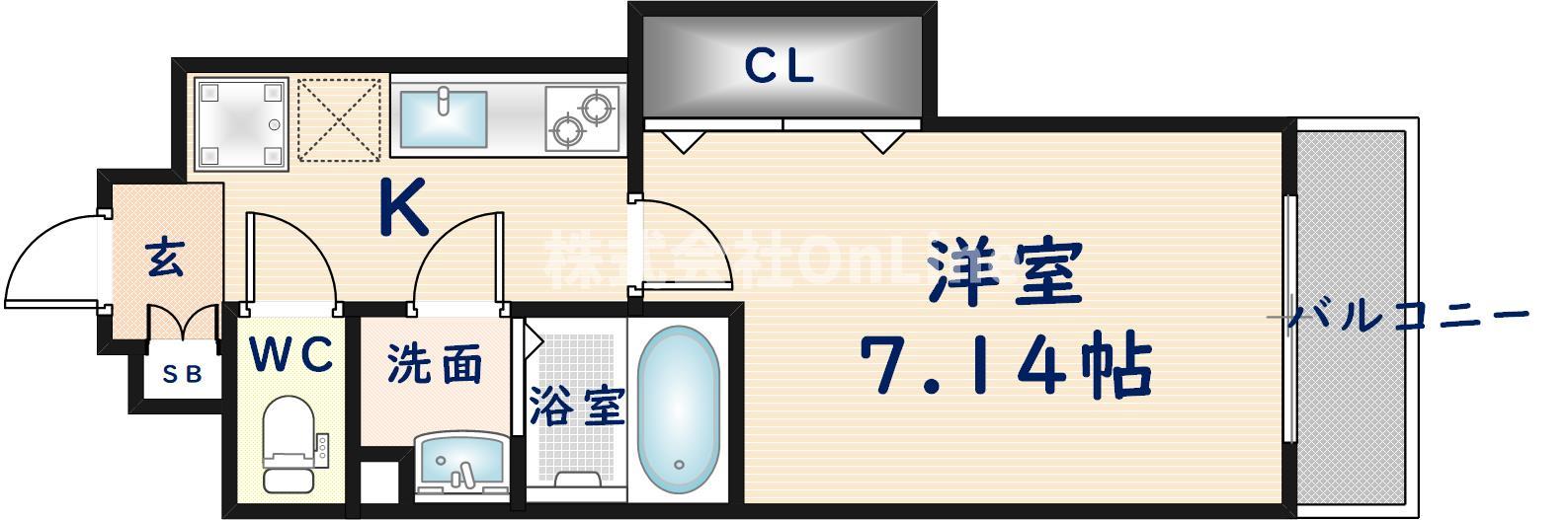 近鉄大阪線 布施駅 徒歩6分 14階建 築8年の間取り写真