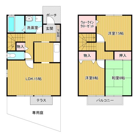 モンテアンヴァレA棟の間取り写真