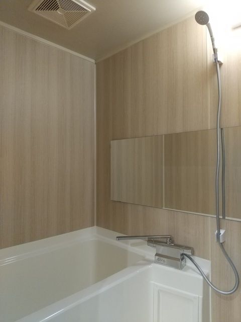 バス・シャワールーム　インパクトのある大面鏡付き！