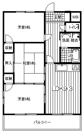 広島高速交通アストラムライン 祇園新橋北駅 徒歩3分 4階建 築31年の間取り写真