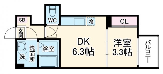 阪急宝塚線 服部天神駅 徒歩7分 3階建 築1年の間取り写真