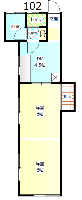 静コーポの間取り