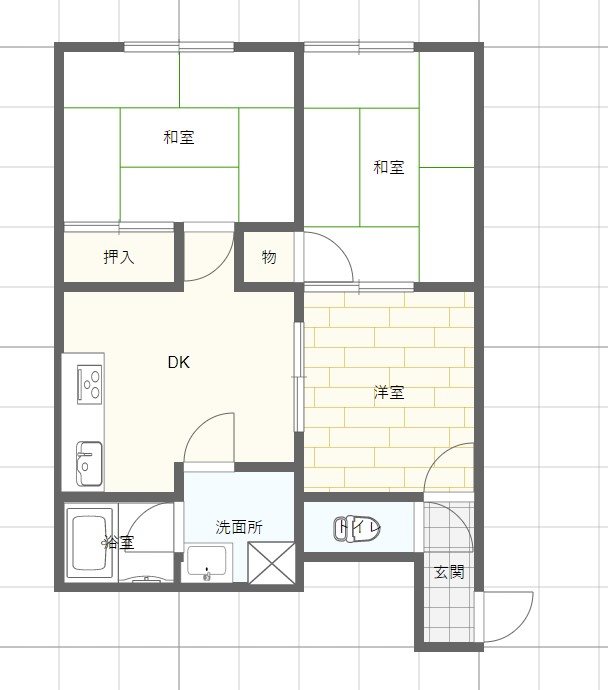 姫路市城北新町のマンションの間取り