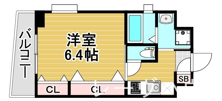 福岡市博多区石城町のマンションの間取り