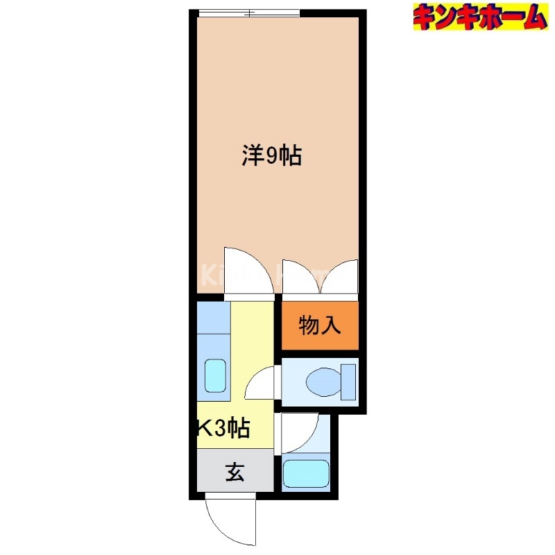 和歌山市市小路のマンションの間取り