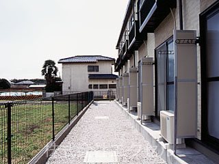 バルコニー　砂利敷きです。