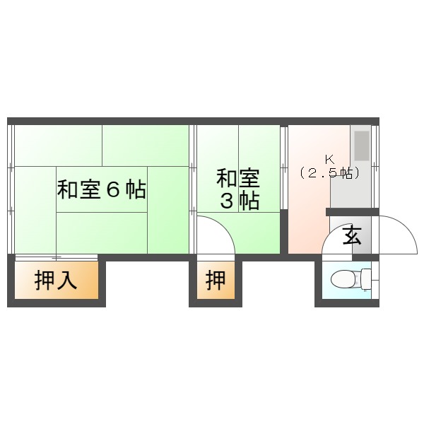 大塚荘の間取り