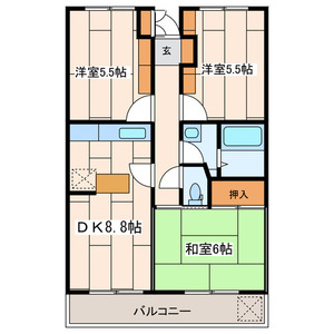神奈川県横浜市南区別所５（マンション）の賃貸物件の間取り