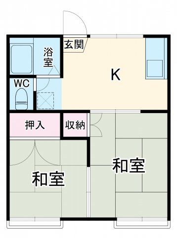 朝霞市根岸台のアパートの間取り