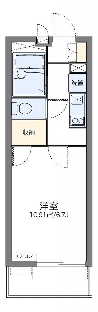 レオパレスラグレージュの間取り