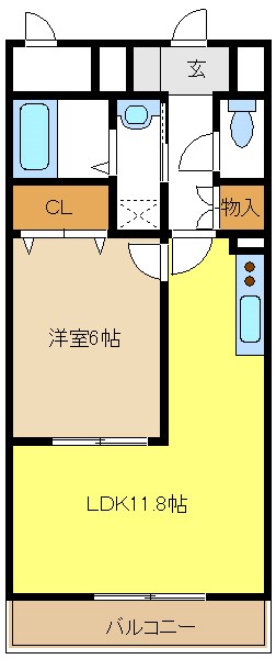 名古屋市港区油屋町のマンションの間取り