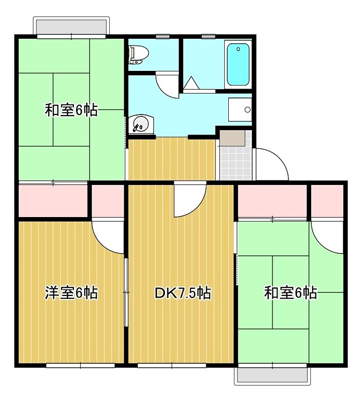 姫路市野里慶雲寺前町のアパートの間取り