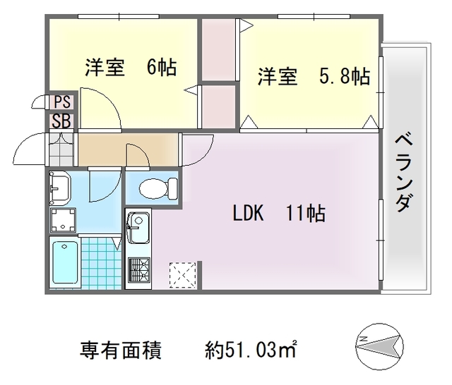 ラッフィナートの間取り