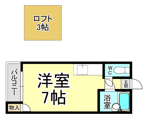 福岡県北九州市八幡西区皇后崎町（アパート）の賃貸物件の間取り